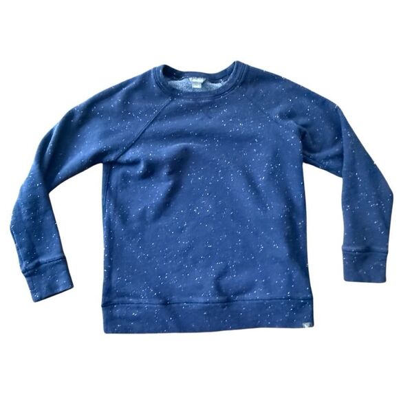 Eddie Bauer Crewneck Sweatshirt Navy Blue Speckled Medium - Picture 1 of 5